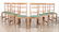 SET 8 FRENCH CERUSED OAK DINING CHAIRS CIRCA 1940