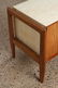PARCHMENT COVERED SIDEBOARD FLOATING CABINET - 7
