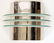 PAIR CHRHOME GLASS ART DECO STYLE WALL SCONCES - 2