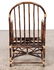 PAIR BAMBOO GARDEN CHAIRS ARCHED BACKS C. 1950 - 7