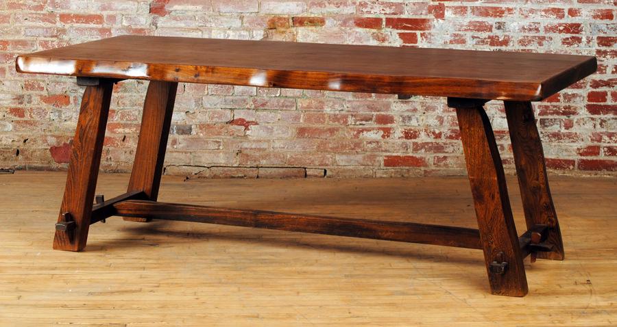 For Auction Arts And Crafts Style Slab Top Table 1165 On Jun Arts And Crafts Style Slab Top Table