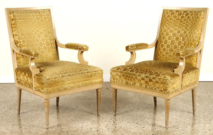 PAIR JANSEN OPEN ARM CHAIRS DIRECTOIRE STYLE 1940 (1 of 6)