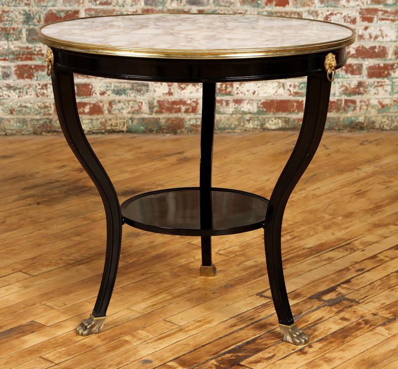 DIRECTOIRE STYLE MARBLE TOP TABLE C.1940 (1 of 5)