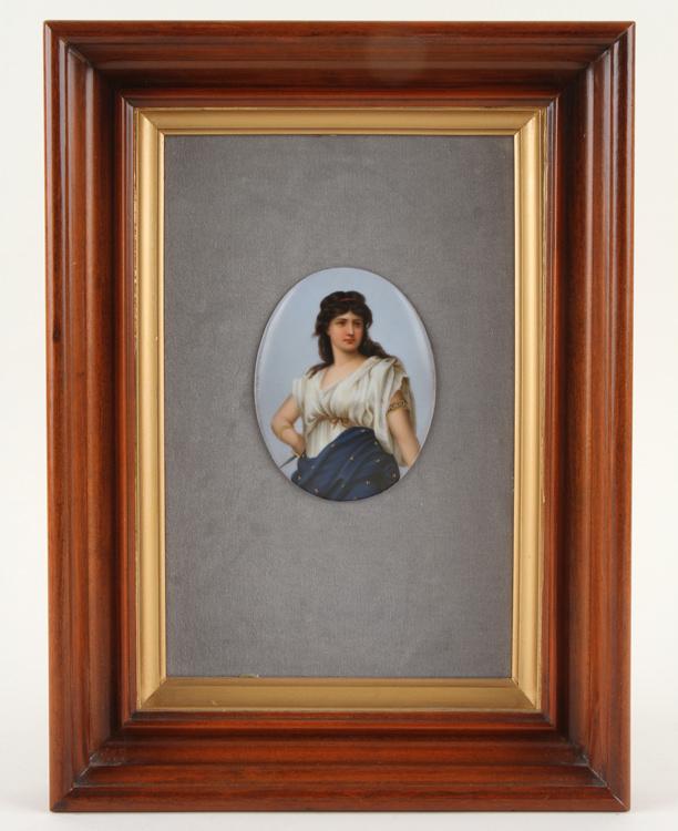 19TH C. CONTINENTAL PAINTED PORCELAIN PLAQUE (1 of 5)