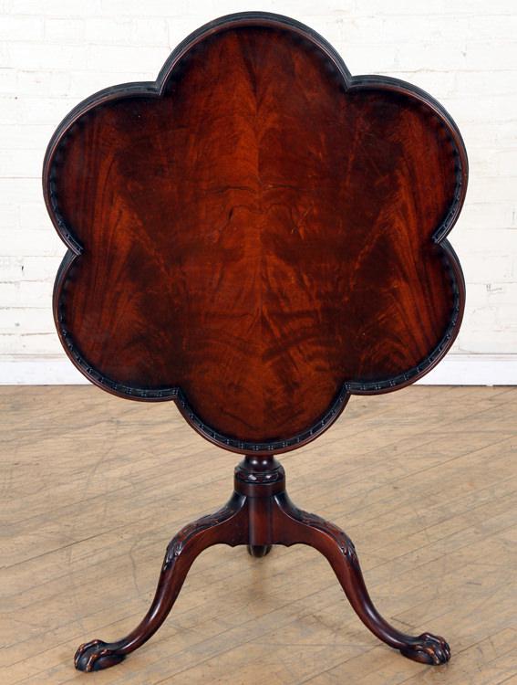 CHIPPENDALE STYLE TILT TOP TABLE GALLERIED TOP (1 of 6)