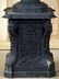 LARGE CAST IRON GARDEN URN WITH FOLIATE HANDLES - 3