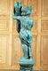 LARGE BRONZE GARDEN STATUE OF A CHERUB - 8