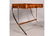 356: ART DECO STYLE CHROME BURLED WOOD DESK