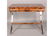 356: ART DECO STYLE CHROME BURLED WOOD DESK - 2