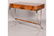 356: ART DECO STYLE CHROME BURLED WOOD DESK - 3