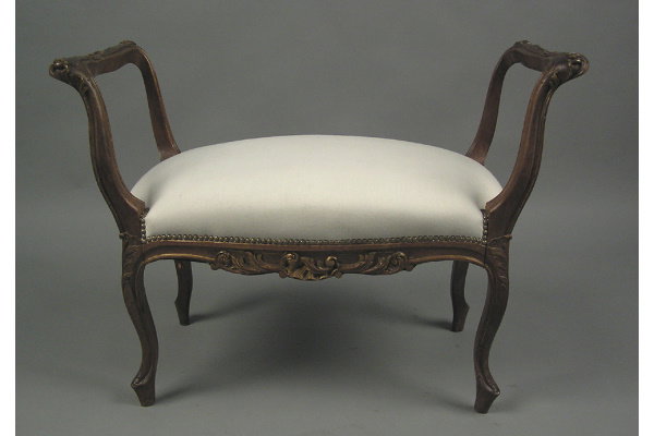 WALNUT WINDOW BENCH CHAIR WITH GIL