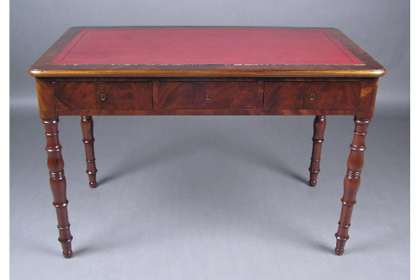 LEATHER TOP WRITING TABLE DESK ENGLISH