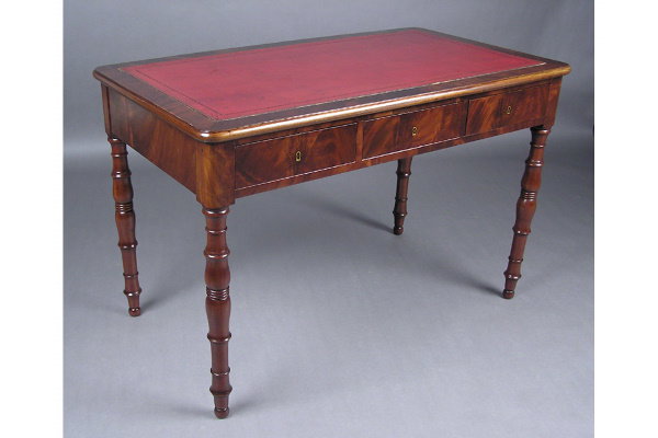 LEATHER TOP WRITING TABLE DESK ENGLISH - 2