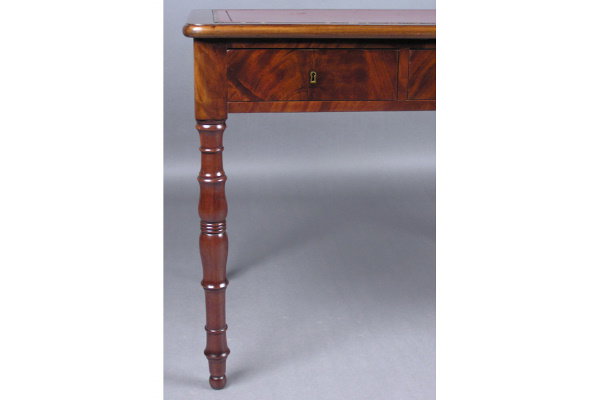 LEATHER TOP WRITING TABLE DESK ENGLISH - 4