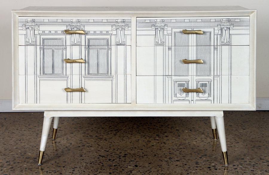 FORNASETTI STYLE DRESSER 6 DRAWERS CIRCA 1960 (1 of 5)