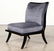 PAIR UPHOLSTERED & EBONIZED LOUNGE CHAIRS - 2