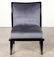 PAIR UPHOLSTERED & EBONIZED LOUNGE CHAIRS - 3