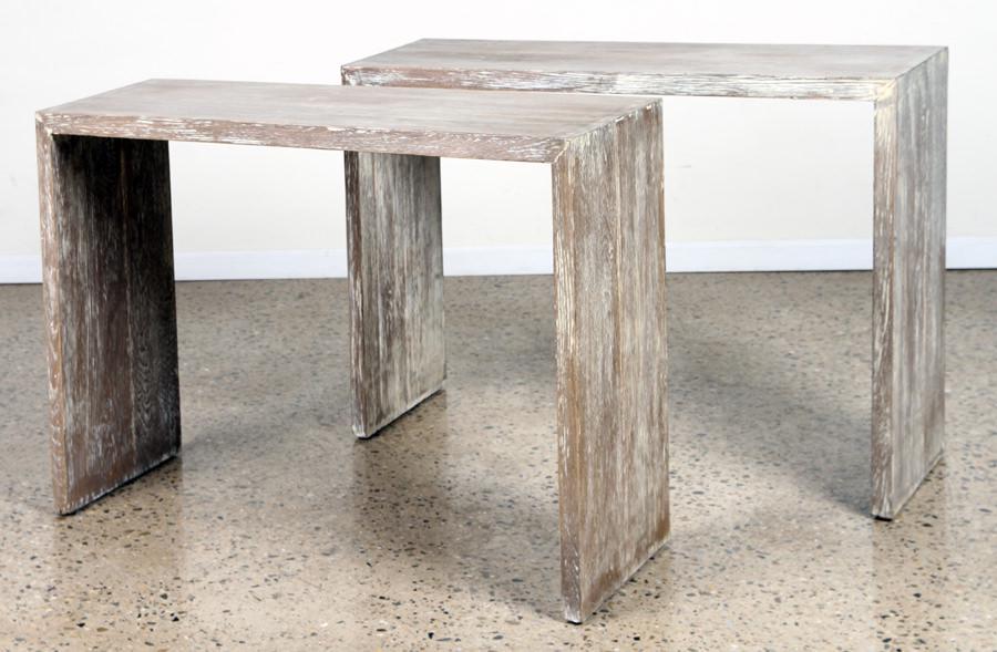 PAIR JEAN MICHEL FRANK STYLE CONSOLE TABLES 1960 (1 of 5)