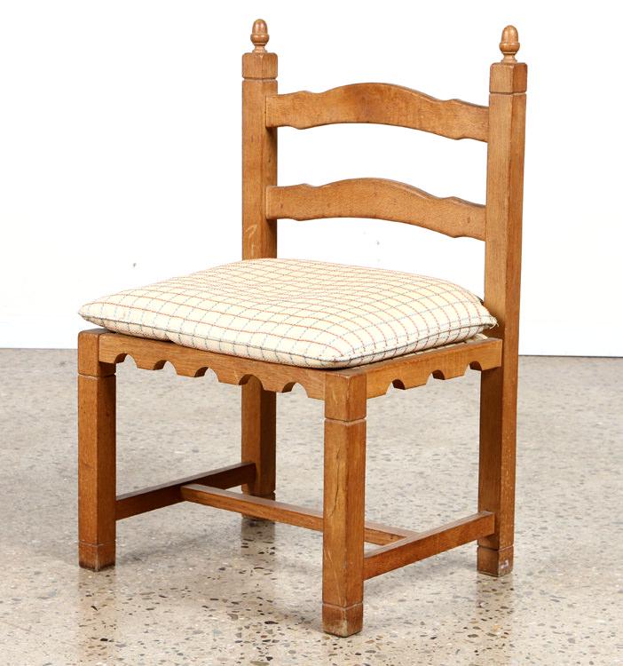 FRENCH OAK ARM CHAIR BY GUILLERME AND CHAMBRON (1 of 8)