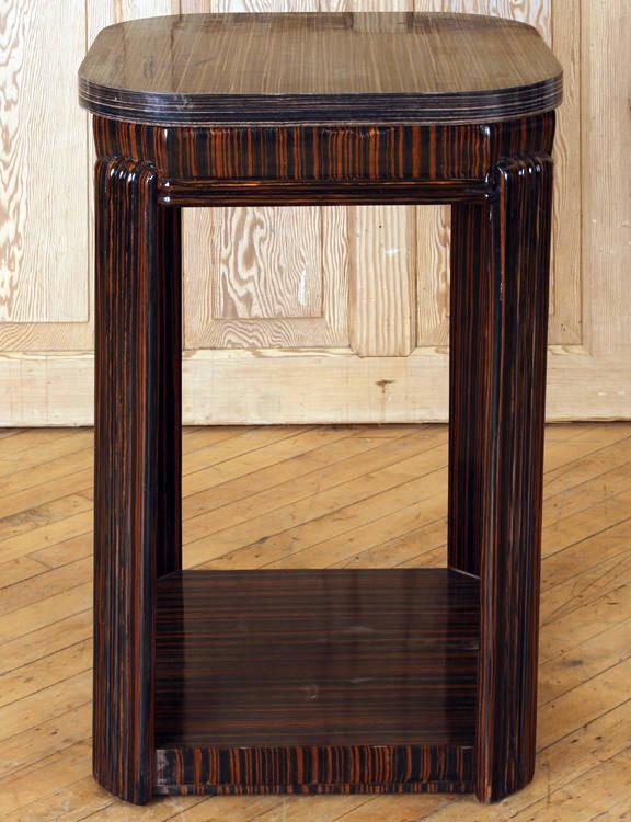 ART DECO STYLE GEOMETRIC FORM MACASSAR SIDE TABLE (1 of 4)