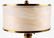 PAIR BRASS TABLE LAMPS CYLINDER FORM SHADES 1970 - 4