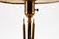 PAIR BRASS TABLE LAMPS CYLINDER FORM SHADES 1970 - 5