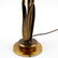 PAIR BRASS TABLE LAMPS CYLINDER FORM SHADES 1970 - 6