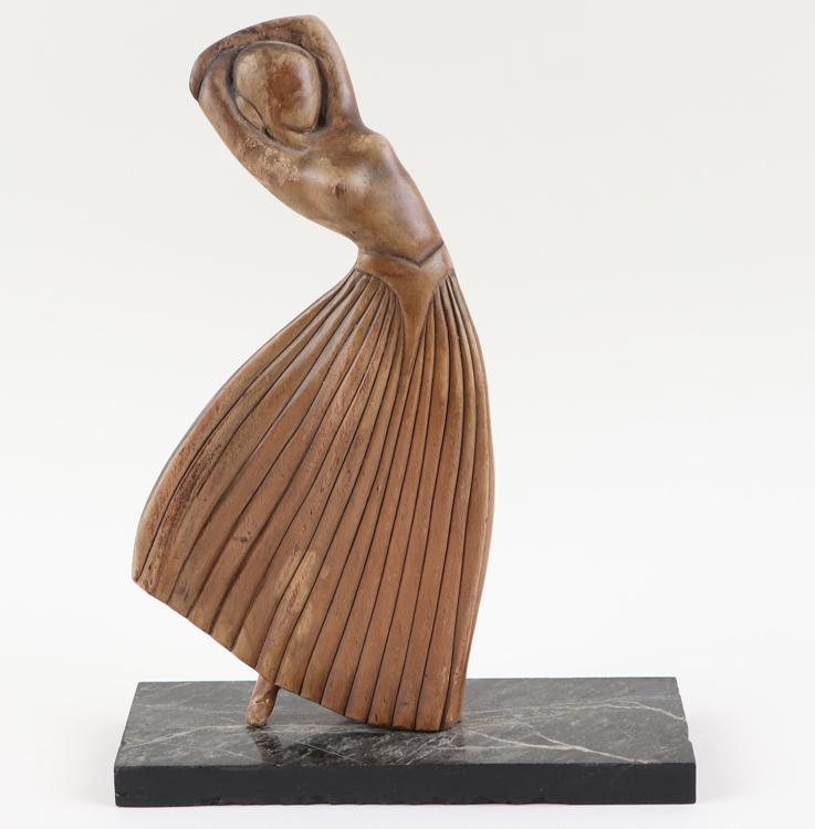 Art Deco Carved Wood Dancing Woman Statue Aug 25 2020 Kamelot Auctions In Pa