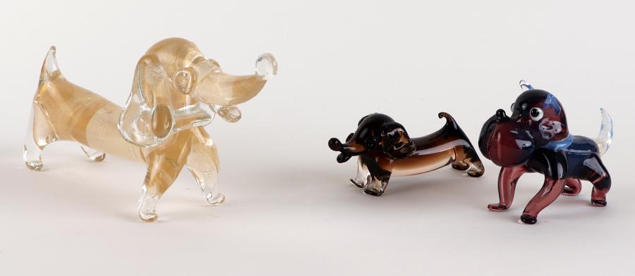 SET 3 ARCHIMEDE SEGUSO MURANO ART GLASS DOGS (1 of 9)