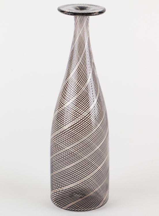 DINO MARTENS FASCIA NERO AND ORO GLASS VASE (1 of 4)