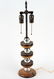 PAIR WOOD AND BRASS ADJUSTABLE TABLE LAMPS - 2