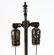 PAIR WOOD AND BRASS ADJUSTABLE TABLE LAMPS - 3