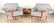PAIR STYLIZED MID CENTURY MODERN CLUB CHAIRS 1960