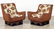 PAIR UPHOLSTERED LOUNGE CHAIRS C. 1960