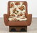PAIR UPHOLSTERED LOUNGE CHAIRS C. 1960 - 2