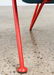 PAIR RED IRON LOUNGE CHAIRS W/ TEAL UPHOLSTERY - 9