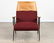 OPEN ARM LOUNGE CHAIR W/ LEATHER UPHOLSTERY - 2