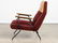 OPEN ARM LOUNGE CHAIR W/ LEATHER UPHOLSTERY - 3