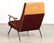 OPEN ARM LOUNGE CHAIR W/ LEATHER UPHOLSTERY - 4