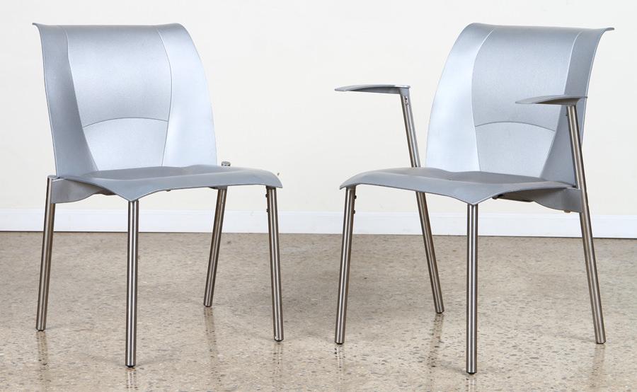 PAIR FRANK GEHRY FOR KNOLL STUDIOS "FOG" CHAIRS (1 of 9)