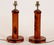 PAIR MID CENTURY MODERN PINE TABLE LAMPS