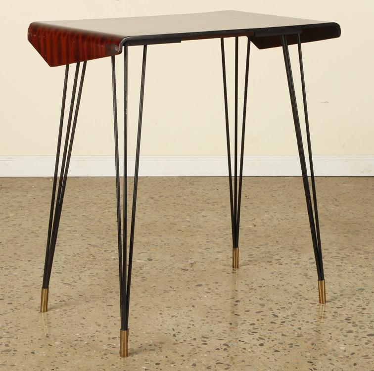 ITALIAN RIBBON MAHOGANY OCCASIONAL TABLE C.1950 (1 of 5)