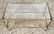 MID CENTURY MODERN BRASS & GLASS COFFEE TABLE - 3
