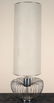 FRENCH CHROME MELON FORM LAMP FIBERGLASS SHADE