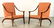 PAIR MID CENTURY MODERN LARGE OPEN ARM CHAIRS