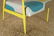 PAIR MODERN PAINTED OPEN ARM CHAIRS UPHOLSTERED - 5