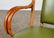7 PIECE RATTAN SET LIME GREEN LEATHER C. 1950 - 10