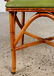 7 PIECE RATTAN SET LIME GREEN LEATHER C. 1950 - 11