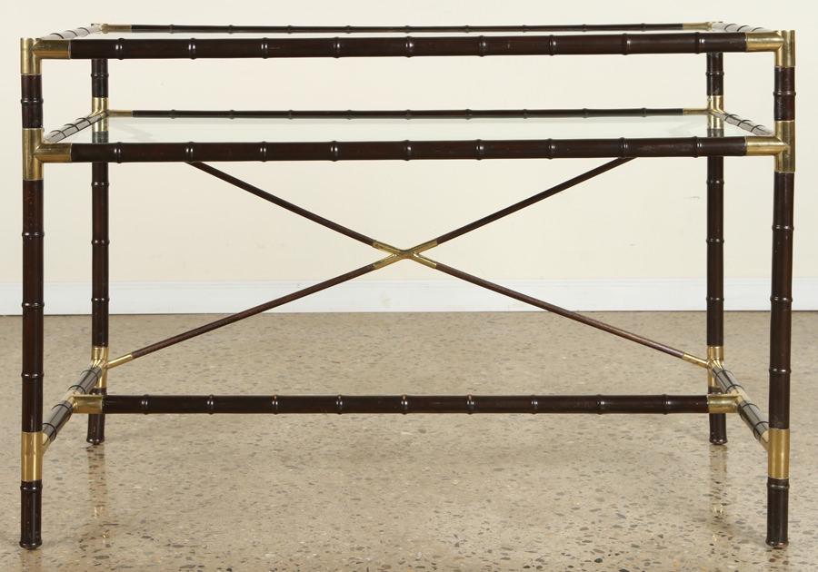 FAUX BAMBOO BRASS BILLY HAINES STYLE CONSOLE 1960 (1 of 6)