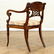 19TH C CONTINENTAL WALNUT OPEN ARMCHAIR - 4